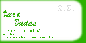 kurt dudas business card
